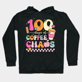 100 Days Of School Coffee Lover 100Th Day Of School Teacher Hoodie